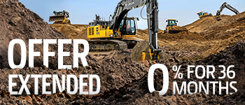 0% APR for 36 Months on Select Excavators*